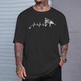Bohrmaschine Geschenk Handwerkerchreiner Männer Diy Herzschlag T-Shirt Geschenke für Ihn