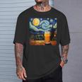 Cerveza De Noche Estrelladaurrealista Camiseta unisex Regalos para él