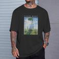 Claude Monet Lustiges Kunstonnenschirm Impressionismus Gemälde Herren Damen Lustige Kleidung Kunst Geschenk Ölgemälde T-Shirt Geschenke für Ihn