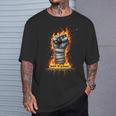 Dolor Es Poder Puño Fuego Boxeo Camiseta unisex Regalos para él