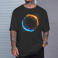 Dragones En Duelo De Fuego Y Hielo In Mangas Camiseta unisex Regalos para él
