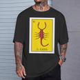El Alacran Lotería Regalo La Tarjeta Escorpión Lotería Mexicana Manga Larga Camiseta unisex Regalos para él