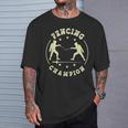 Esgrima Camisa Deable Espada Diseño Deportivo Para Esgrima Camiseta unisex Regalos para él