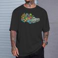 Extraterrestres De Gira Por Estados Unidos Divertido Ovni Cuello Camiseta unisex Regalos para él
