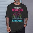 Flamenco Rosado Fiesta Pájaro Tropical Animal Flamenco Camiseta unisex Regalos para él