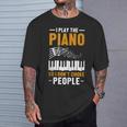Hombre Pianista Y Teclista Amante De La Música Piano In Mangas Camiseta unisex Regalos para él