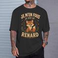 Je M’En Fous Jeuis Un Renard Renard Doux T-Shirt Cadeaux pour lui