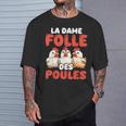 La Dame Folle Des Poules Amoureux Éleveur Ferme T-Shirt Cadeaux pour lui