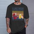 I Like Beer And Bass ギターと 3人 ベーシストギフト Tシャツ 彼への贈り物