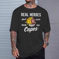 Loserdaderos Héroes No Usan Capas De Bombero Cuello Camiseta unisex Regalos para él