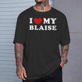 I Love My Blaise J'aime Mon Blaise T-Shirt Cadeaux pour lui