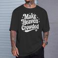 Make Heaven Crowded Christian Girl レトロ 宗教的 イエス Tシャツ 彼への贈り物