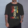 Niños Cumpleaños Niño 8 Años Camisa Gamer Nivel 8 Completo Camiseta unisex Regalos para él