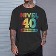 Nivel 40 Desbloqueado 40 Años Cumpleaños In Mangas Camiseta unisex Regalos para él