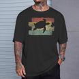 Retrochildkröte Wasserschildkröte Tiere Meer Reptilien T-Shirt Geschenke für Ihn