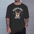 Rock'n Roll Girl Plaque Rock On Hand Cool Punk Rock T-Shirt Cadeaux pour lui