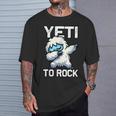 Süßer Dabbing Yeti Lustiger Yeti Zum Rocken T-Shirt Geschenke für Ihn