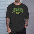 Texteintage De La Jamaïquearsity Et Drapeau Jamaïcain T-Shirt Cadeaux pour lui