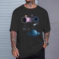 Universo Espacio Motivo Planetaistemaolarol Galaxia Cuello Camiseta unisex Regalos para él
