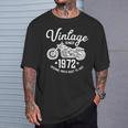 Vintage Retro Motocicleta Cumpleaños 1972 Rider Camiseta unisex Regalos para él