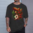 Viva Mexico Mexican Flag Floral Woman Sombrero Fiesta T-Shirt Gifts for Him