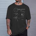 Voyager 1 Golden Record Message Camiseta unisex Regalos para él