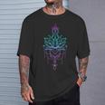 蓮の花 禅 マンダラ 平和 ヨガ Tシャツ 彼への贈り物