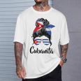 Cubanita Moño Desordenado Cubanita Cubanita Bandera Cubana Cabello Desordenado Moño In Mangas Camiseta unisex Regalos para él
