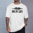 Drum Life Frase Divertida Para Baterista In Mangas Camiseta unisex Regalos para él