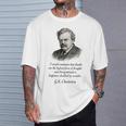 GK Chesterton Gratitude Hombres Es Niños Regalo Camiseta unisex Regalos para él