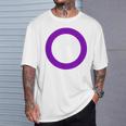 Hermafroditaímbolo De Bandera Lgbtq Intersex Camiseta unisex Regalos para él