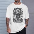 San Miguel Quis Ut Deus Arcángel Protector Camiseta unisex Regalos para él