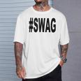 Swag Con Hashtag In Mangas Camiseta unisex Regalos para él