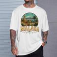 Vintage Málaga Españaiajeouvenir Monumento Regalo Camiseta unisex Regalos para él
