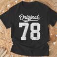78 Cumpleaños Yetenta Y Ocho Originales Cuello Camiseta unisex Regalos para ancianos