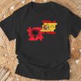 Albania España Bandera Español Albanés Camiseta unisex Regalos para ancianos