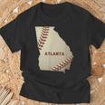 Atlanta Georgia Béisbol Estado Mapaoftbol EeUu Balonista Camiseta unisex Regalos para ancianos