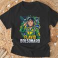 Bolsonarista Patriota Flávio Bolsonaro F22 Presidente Brasil Camiseta unisex Regalos para ancianos