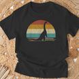 Brachiosaurus Dinosaurier Deko Retrointage Für Dino Fans T-Shirt Geschenke für alte Männer