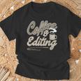 Café Y Edición Fotógrafo Divertido Y Cineasta Camiseta unisex Regalos para ancianos