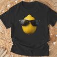 Cool Lemon Portant Des Lunettes Deoleil Drôle Fruits T-Shirt Cadeaux pour les vieillards