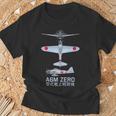 Diagrama Del Avión De Combate Japonés A6m Zero Ww2 In Mangas Camiseta unisex Regalos para ancianos
