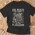 Die Rente Ist Knapp Ich Geh Plündern Wikinger & Rentner T-Shirt Geschenke für alte Männer