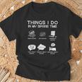 Dinge Die Ich In Meiner Freizeit Mache Und Bücher Für Bücherliebhaber Lese T-Shirt Geschenke für alte Männer