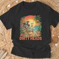 Dirty Heads Skeleton Retro Summer Vacation T-Shirt Gifts for Old Men