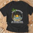 Esqueleto De Aniversario De Boda Pareja Casada Hace 21 Años Camiseta unisex Regalos para ancianos