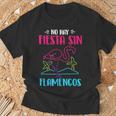 Flamenco Rosado Fiesta Pájaro Tropical Animal Flamenco Camiseta unisex Regalos para ancianos