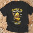Geduld Ist Was Für Anfänger Ich Flipp Lieber Gleich Aus Ente T-Shirt Geschenke für alte Männer