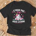 Humour Licorne Piscineacances J’Peux Pas J’Ai Aqua Licorne T-Shirt Cadeaux pour les vieillards