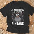 Je Fous Jeuis Une Pintade Pintade Doux T-Shirt Cadeaux pour les vieillards
